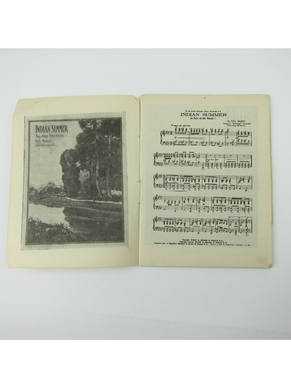 Sheet Music Sampler Booklet Jerome H. Remick & Co Catalog Antique 1909 RARE